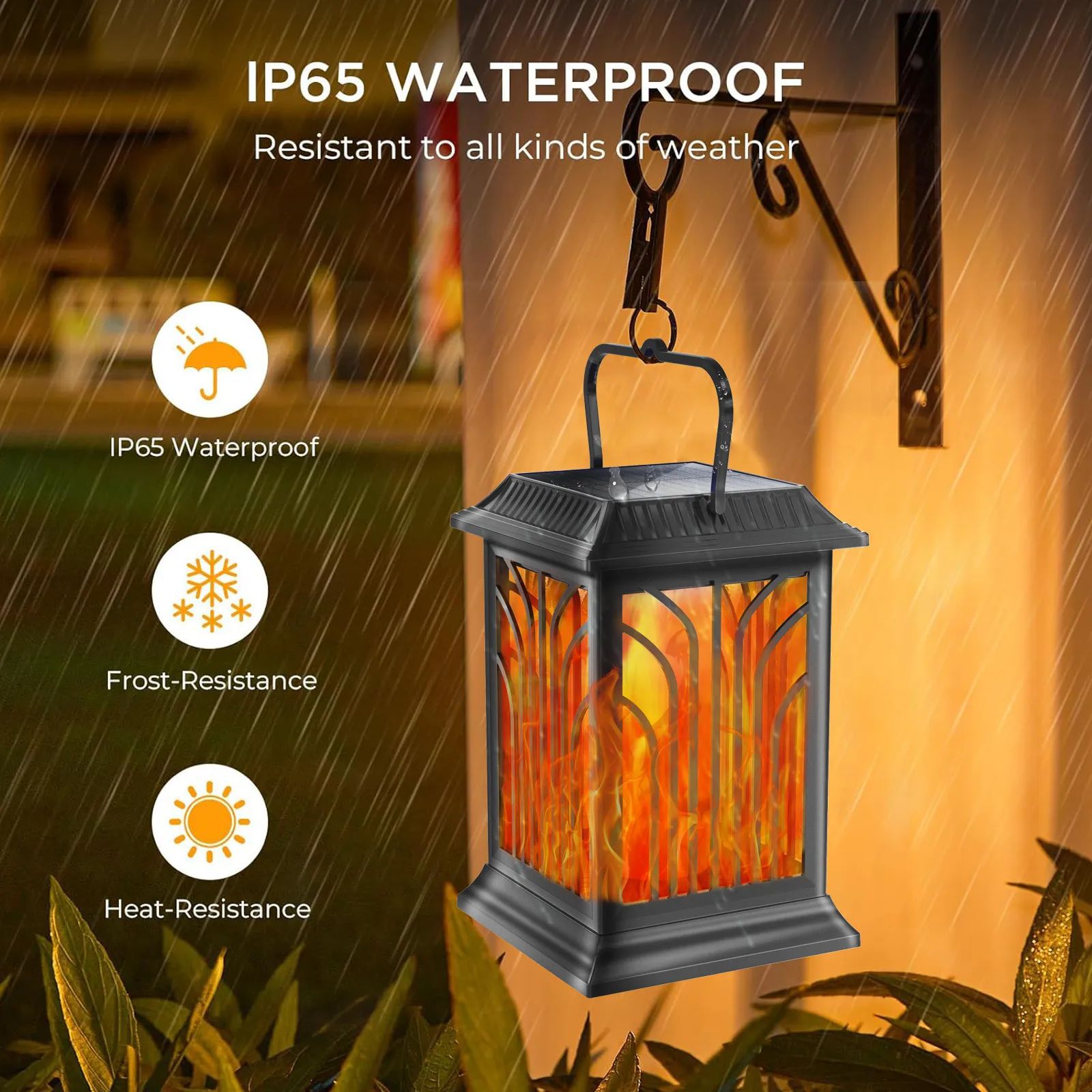 LED solar flame vertical strip - Outdoor Lighting And Landscape recension och pris