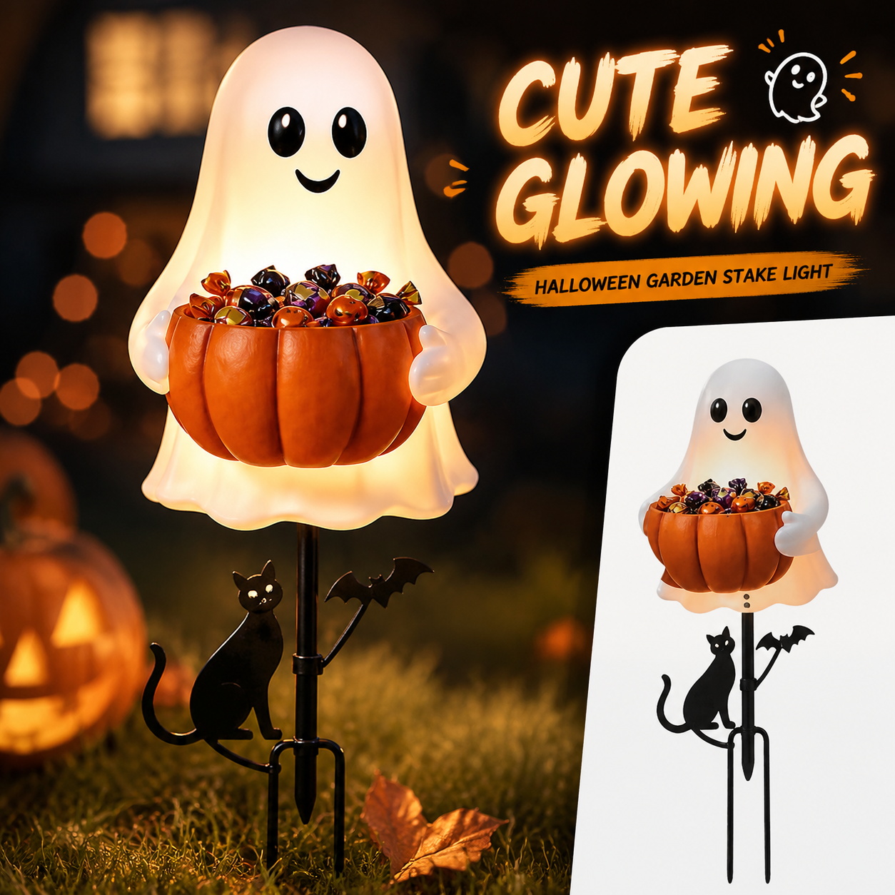 Halloween Ghost Candy Holder D - Outdoor Lighting Effects recension och pris