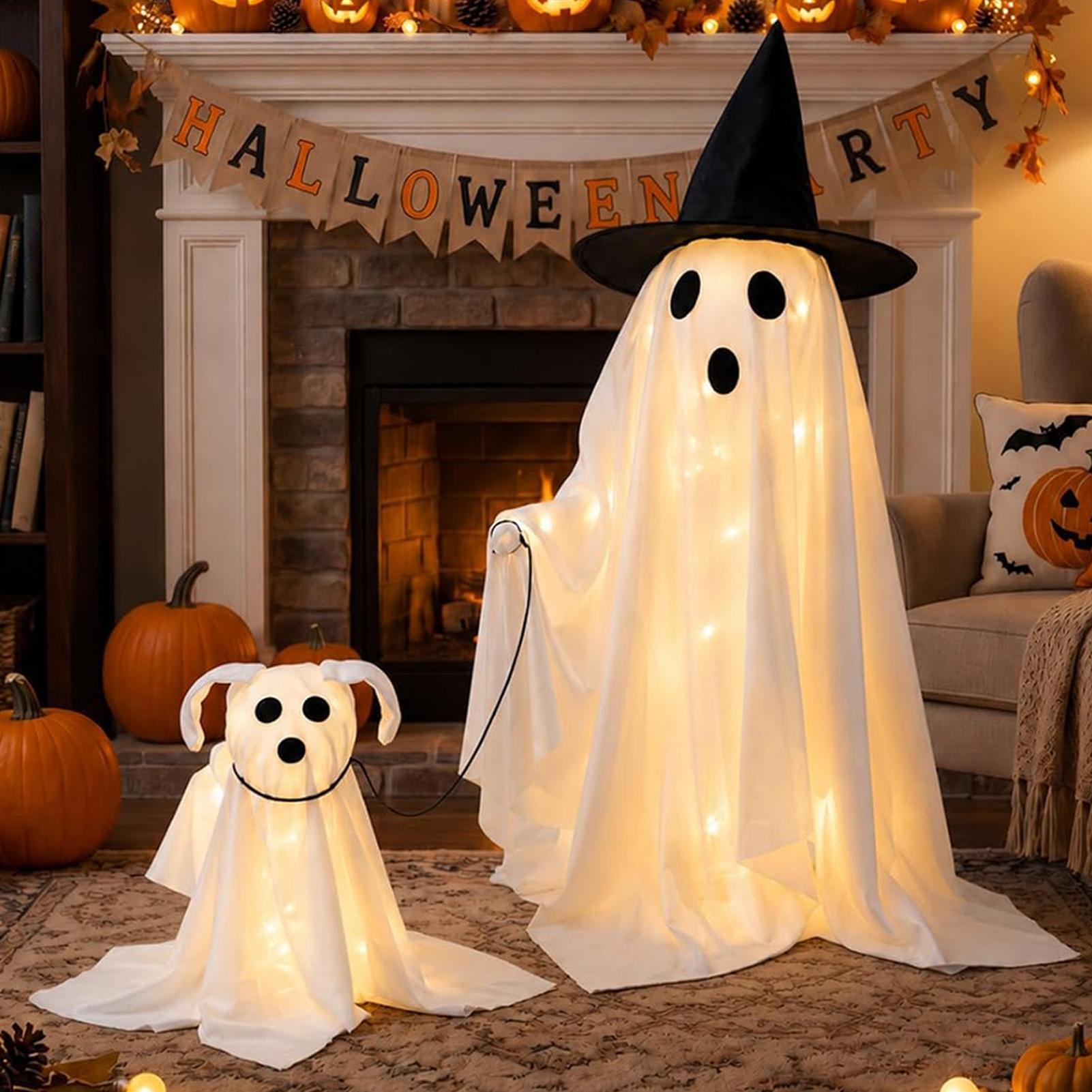LED Lighted Ghost Dog Set Warm - Outdoor Lighting Effects recension och pris