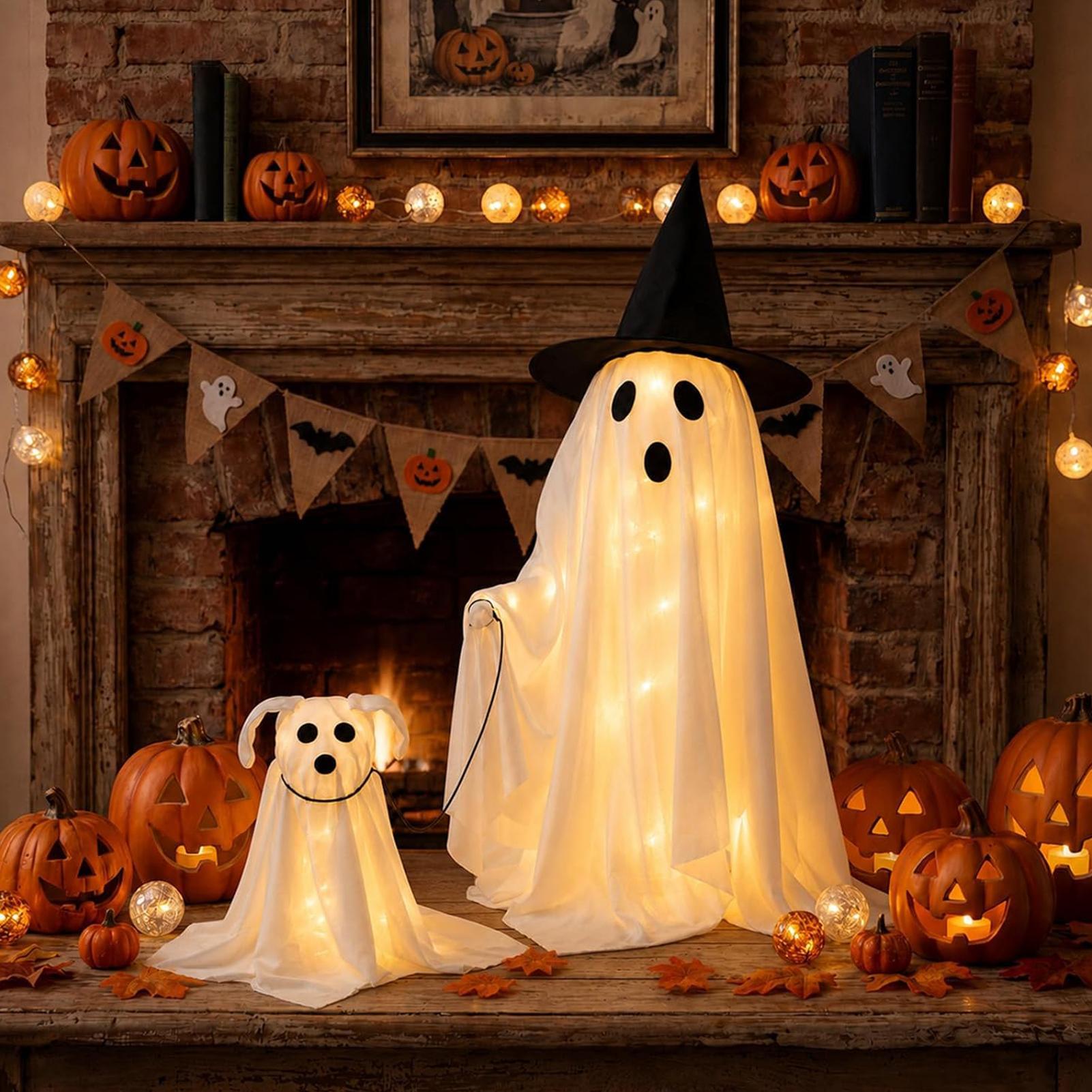 LED Lighted Ghost Dog Set Warm - Outdoor Lighting Effects recension och pris