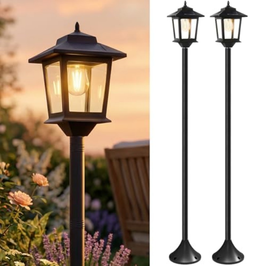 Outdoor Solar Post Lights, 2-P - Outdoor Lighting Waterproof recension och pris