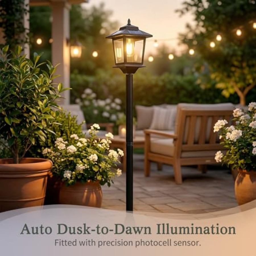 Outdoor Solar Post Lights, 2-P - Outdoor Lighting Waterproof recension och pris