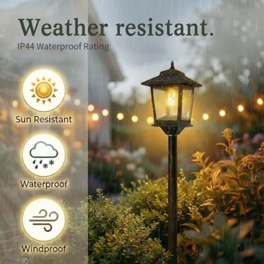 Outdoor Solar Post Lights, 2-P - Outdoor Lighting Waterproof recension och pris