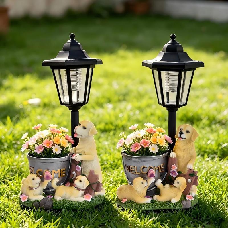 Golden Retriever Planter Statu - Outdoor Lighting And Landscape recension och pris