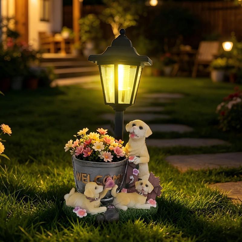 Golden Retriever Planter Statu - Outdoor Lighting And Landscape recension och pris