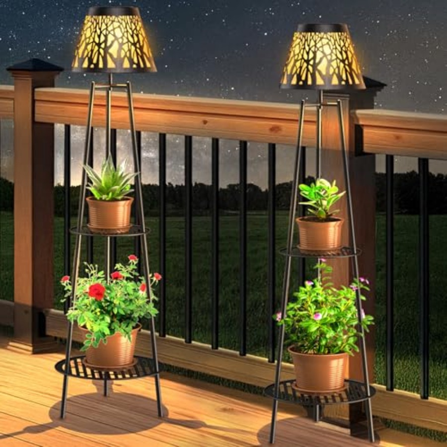 2 Pack Outdoor Solar Floor Lam - Outdoor Lighting Waterproof recension och pris