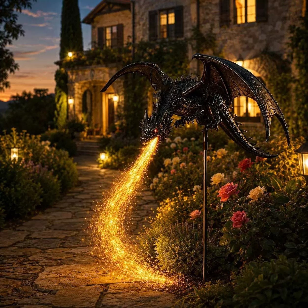 Solar Dragon Fire Garden Light - Outdoor Lighting Pathway recension och pris