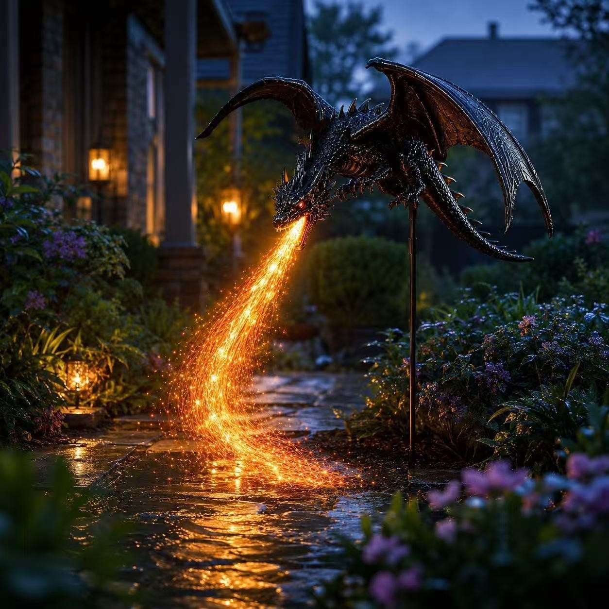 Solar Dragon Fire Garden Light - Outdoor Lighting Pathway recension och pris
