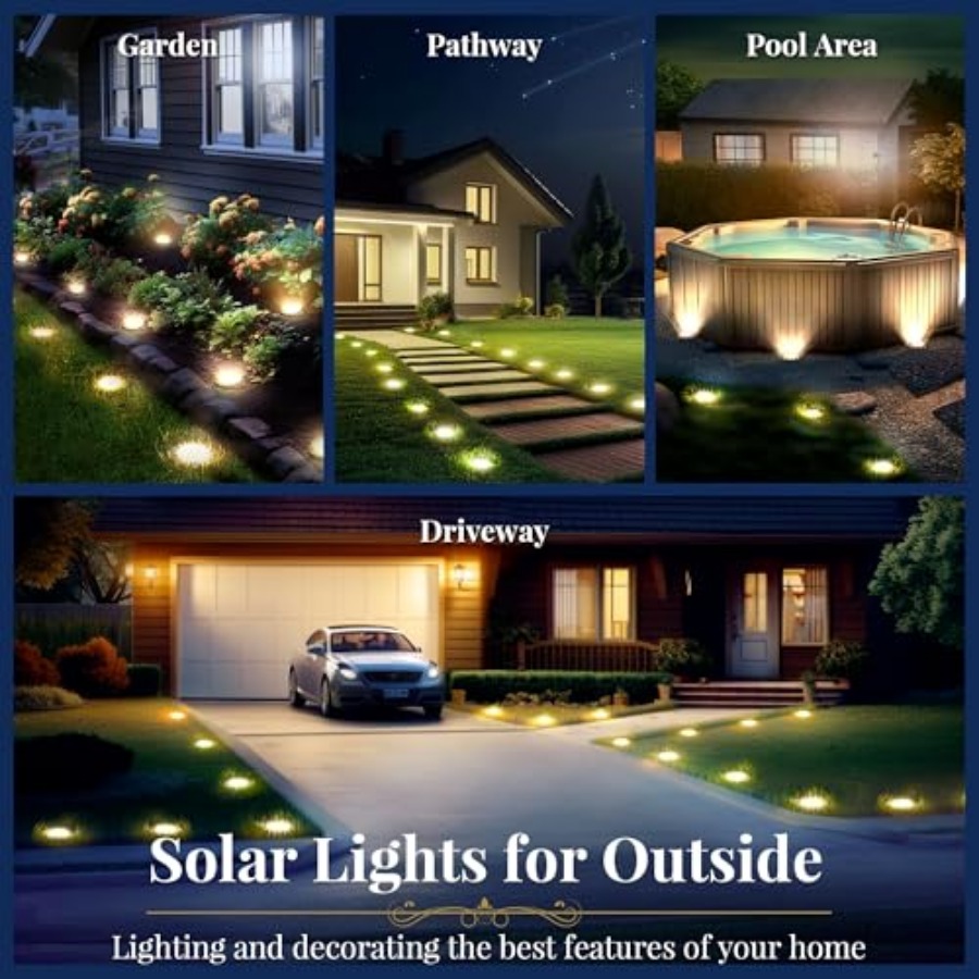 Solar Ground Lights Solar Ligh - Outdoor Lighting Waterproof recension och pris